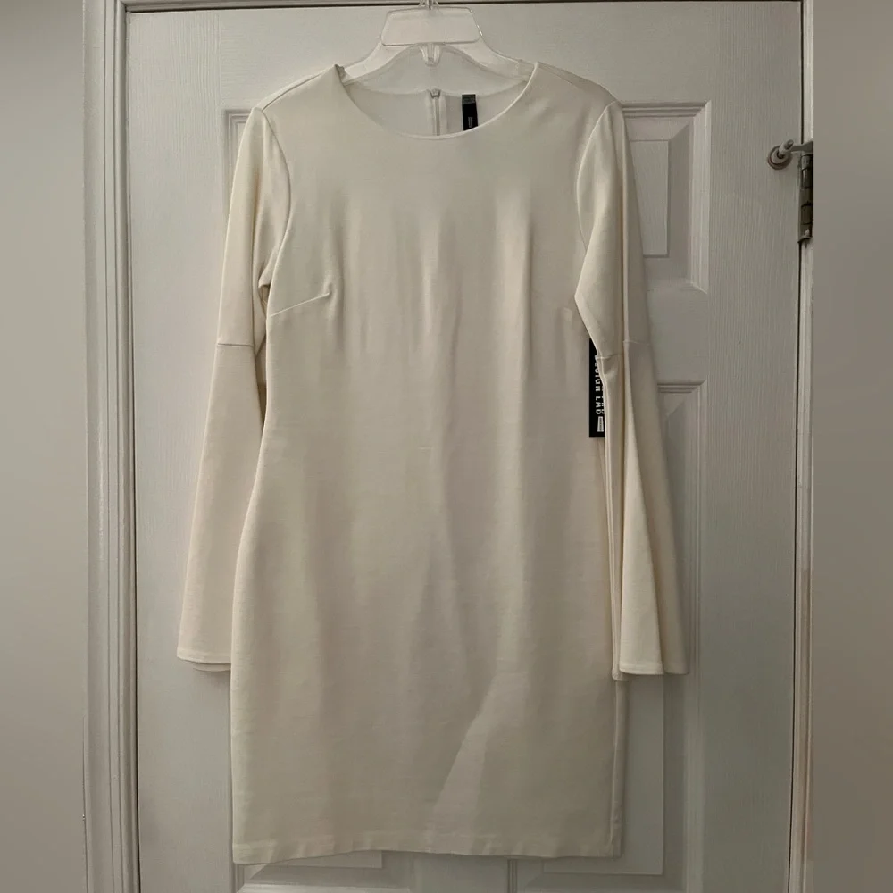 NWT - design lab by Lord & Taylor off white mini dress - Picture 3 of 13